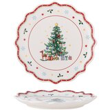 Bloomingville Crveni/krem keramički tanjur s božićnim motivom za serviranje ø 17 cm Naive – | shoptok.hr