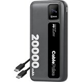  Obal Me CablePulse prenosna baterija 20000mAh 22W z vgrajenima kabloma USB-C in Lightning črne barve Cene