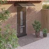  Nadstrešnica za vrata crna 150x80 cm polikarbonatna | shoptok.hr
