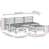  5-dijelna vrtna garnitura od masivnog drva duglazije | shoptok.hr