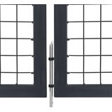 vidaXL vrtna vrata sa stupovima čelična 350 x 140 cm antracit | shoptok.hr
