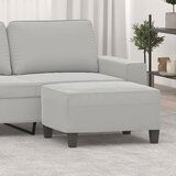 The Living Store Stolček za noge svetlo siv 70x55x41 cm tkanina iz mikrovlaken - Stolček Za Noge, (21419782) | Shoptok.si