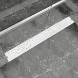 vidaXL odvod za Tuš od Nehrđajućeg Čelika Dizajn s Kružićima 930x140 mm Cijene