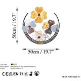 Opviq Zidna dekoracija Shihezi 2, 50x50x4 cm, Šarena | Eponuda.com