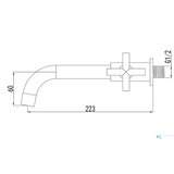 EYN Stenska črna armatura za hladno vodo | Pipa WB1414 | Shoptok.si