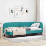  Kutni okvir kreveta Tirkizna 80 x 200 cm Baršun | shoptok.hr