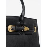 Shelvt Black handbag with a decorative buckle in gold | Eponuda.ba