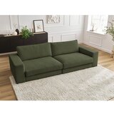 Bobochic Paris Zelena sedežna garnitura iz rebrastega žameta 274 cm Leonard – | Shoptok.si