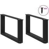  Noge za klub stolić U-oblik 2 kom Crne 60 x (30-31) cm Čelik | Eponuda.com