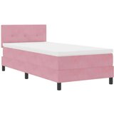  Krevet na uzdignuto s madracem i LED svjetlom Ružičasti 80x200 cm Baršun | shoptok.hr