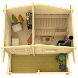 Male kuće Sauna kućica Pihasauna PIHA-TUURI 12 380 × 234 cm – bez završnog krovnog pokrova | shoptok.hr