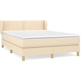  Krevet s oprugama i madracem krem 140x200 cm od tkanine | shoptok.hr