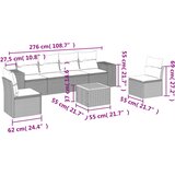  7-dijelni set vrtnih sofa sivi od poliratana | shoptok.hr