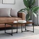The Living Store Klubska mizica rjavi hrast 90x50x35 cm inženirski les - Klubska Mizica, (21575167) | Shoptok.si