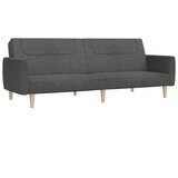 The Living Store Kavč dvosed z ležiščem temno sivo blago - Raztegljiv Kavč, (21447902) | Shoptok.si