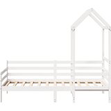  Dnevni krevet s krovom bez madraca bijeli 80x200 cm masivno drvo | shoptok.hr