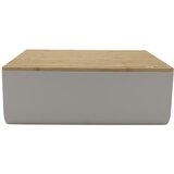 Alessi Mattina posoda za kruh z lesenim pokrovom 34x21xh14cm / bela / kovina, les, (5000199099) Cene