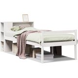 Krevet s regalom za knjige bez madraca bijeli 75x190cm borovina | Eponuda.com