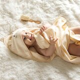 BabyOno Ručnik bambus 100x100 cm, with ears, krem | shoptok.hr