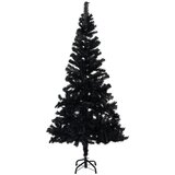 vidaXL Umetna novoletna jelka s stojalom črna 120 cm PVC | Shoptok.si