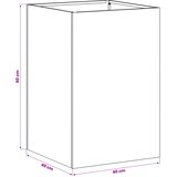  Vrtna saksija Crna 40 x 40 x 60 cm Čelična vrata | shoptok.hr