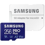 Samsung Spominska kartica PRO Plus, micro SDXC, 256GB, U3, V30, A2, UHS-I, z SD adapterjem | Shoptok.si