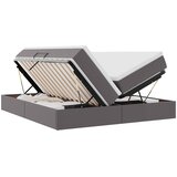 Krevet s madracem i skladištem Siva 200 x 200 cm Lažna koža | Eponuda.com