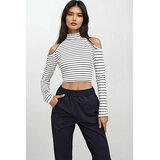 Trend Alacati Stili ženska bluza dugih rukava ALC-X12644, belo-crna | Eponuda.com