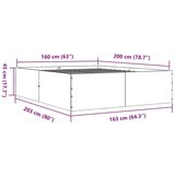 vidaXL Okvir za krevet crni 160x200 cm konstruirano drvo | shoptok.hr
