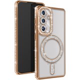AVIZAR Diamantno ohišje za Samsung Galaxy S24 MagSafe Contour Strass, Zlata, (5000010555) | Shoptok.si