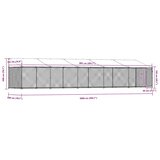  Kavez za pse s krovom i vratima sivi 10x2x2 m pocinčani čelik | shoptok.hr
