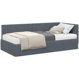 vidaXL Kotni okvir postelje z matrico z vzglavjem 2 pcs Siva Žamet, (5000162655) | Shoptok.si