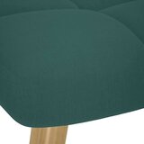 vidaXL Stol za sproščanje s stolčkom za noge temno zeleno blago | Shoptok.si