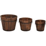  3-dijelni set drvenih kanti za sadnju od masivne jelovine | shoptok.hr
