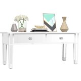  Zrcalni stolić za kavu 106x45x45 cm konstruirano drvo i staklo | shoptok.hr