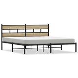 Maison Chic Kovinski Posteljni okvir - Dvoposteljna postelja - Zakonska postelja brez vzmetnice sonoma hrast 180x200 cm, (21694345) Cene