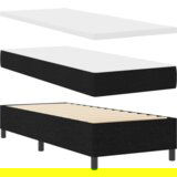  Postelja s vzmetnico - Črna - 80x200 cm - Tkanina, (22052660) | Shoptok.si