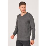 Dewberry V0002 MEN'S V-NECK SWEATER-SMOKED | Shoptok.si