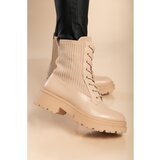 Fenzy Gležnjarji Z Vezalkami, Bež | Shoptok.si
