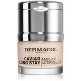 Dermacol Caviar Long Stay dolgoobstojni tekoči puder z izvlečki kaviarja in izpopolnjevalni korektor odtenek 1 Pale 30 ml Cene