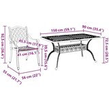  Set od 4 Crna Lijevani aluminij 6-sjedalni Višenamjenski | shoptok.hr