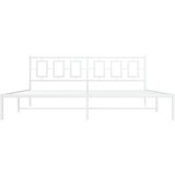 Metalni okvir za krevet s uzglavljem bijeli 193x203 cm | shoptok.hr