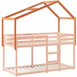 Krov za dječji krevet voštano smeđi 203x95,5x142 cm borovina | shoptok.hr