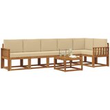  Set vanjskih sofa 7 kom. Prirodna i bež | shoptok.hr