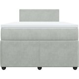 Box spring krevet s madracem svjetlosivi 120x200 cm baršunasti | shoptok.hr