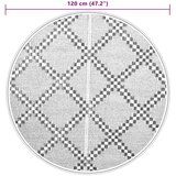Vanjski tepih smeđi Ø 120 cm PP | shoptok.hr