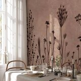  Foto tapeta - Wildflowers – black plants on lime-wash background 200x140 | shoptok.hr