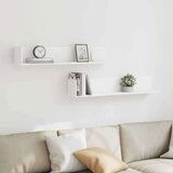 vidaXL Stenske police 2 kosa bela 100x16,5x16,5 cm inženirski les | Shoptok.si