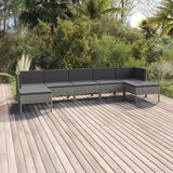Maison Chic Seti vrtnega pohištva - Vrtna garnitura - Vrtni pohištvo set 7-delna z blazinami poli ratan siva, (21801840) | Shoptok.si