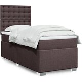  The Living Store Box spring postelja z vzmetnico temno rjava 90x200 cm blago - Box Spring Postelja, (21496781) Cene